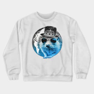 Cyanotype hedgehog aristocrat ready to steal your heart Crewneck Sweatshirt